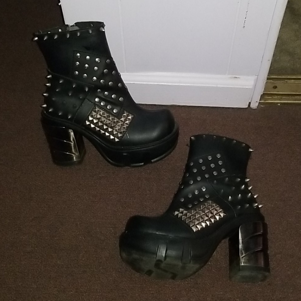 Goth Studded Boots